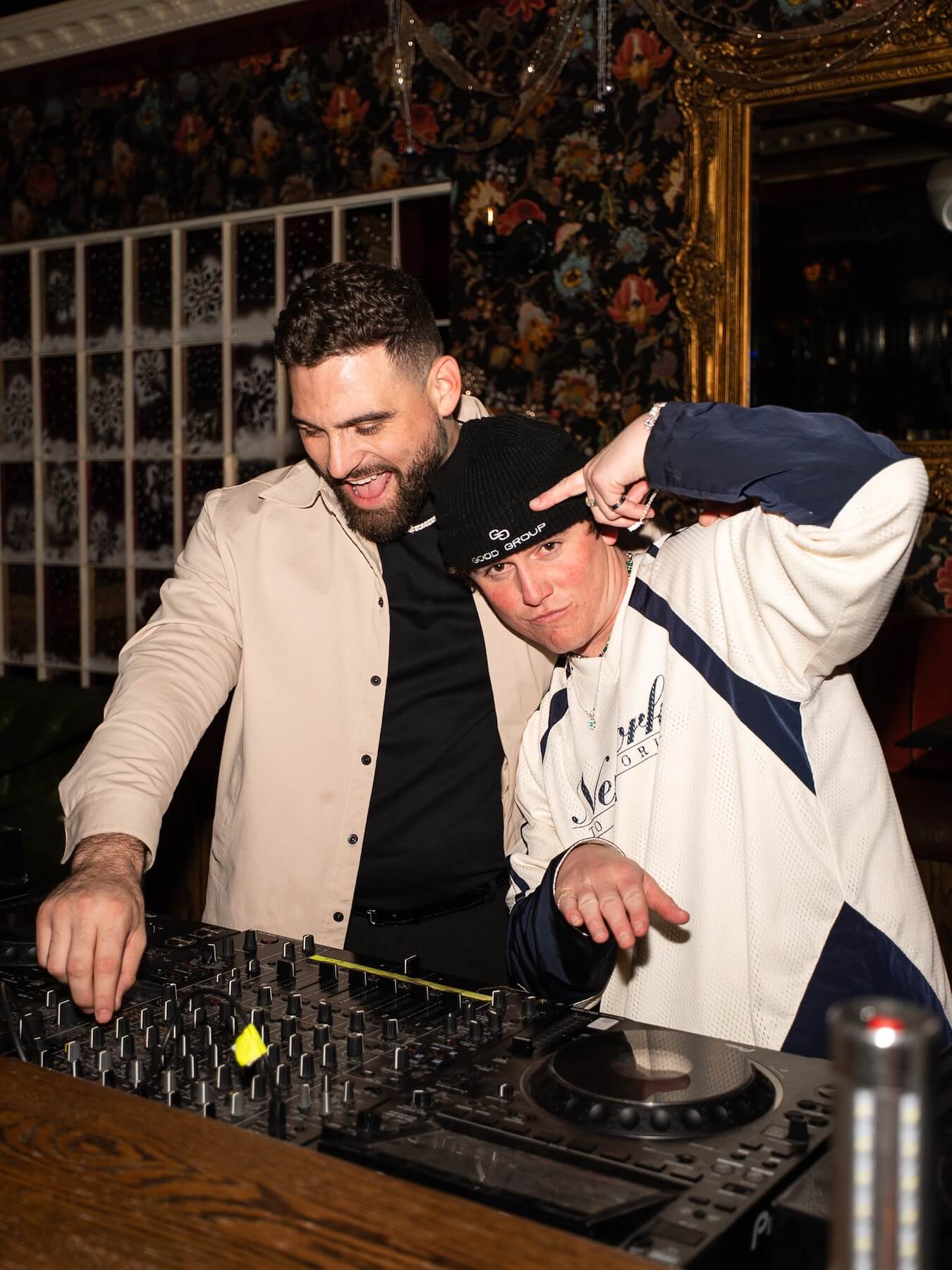 Good Groups owners Garth and Jonah at the DJ board