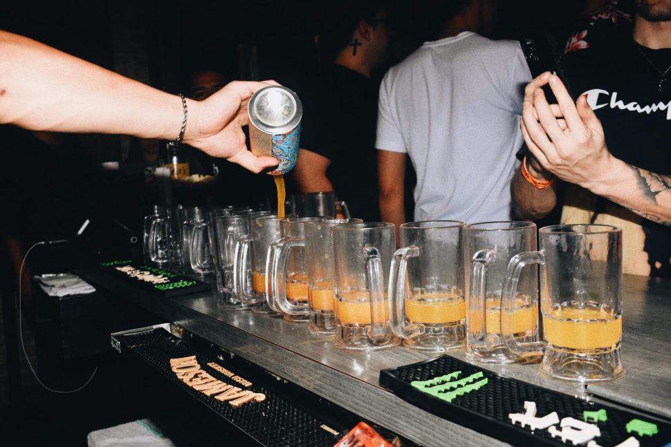 Sake Bartender preparing drinks